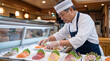 © CoreSelect - 회 한 접시를 준비하는 셰프 · Chef Plating Sashimi