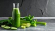 © Mega - Fresh green juice with cucumber and celery.