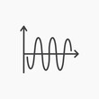 © ramsey - Wave sine icon flat outline in black