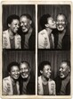 © Bubi Studio - Senior African American couple sharing kiss in vintage photo strip