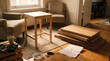 © Desper Ate Me - DIY Flat Pack Side Table Assembly with Instructions, Screws and Tools in Living Room
