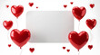 © Sultan - Valentine's Day heart balloons and white sign for love messages