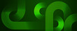 © kanpisut - Green abstract background with glowing curved lines, smooth loops and modern geometric pattern. Vector illlustration.