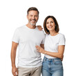 © MostJharna - Happy mature couple standing together isolated on transparent background