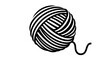 © Conor - Isolated minimalist black and white yarn ball with 'S (149).' code design element icon