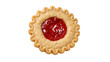 © Cian - Isolated shortbread cookie with raspberry jam in the center, a classic sweet treat