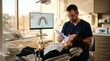 © Wool World - Male dentist using 3D intraoral scanner on a patient for digital teeth impressions in a clinic.