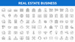 © BLU - Real estate business concept with property icons.
