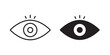 © Warpiya - Eye icon flat outline in black
