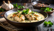 © Eddy - Shkmeruli chicken with creamy garlic sauce and aromatic steam