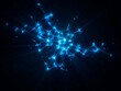 © Azmat - Glowing blue neural network representing artificial intelligence and deep learning