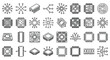 © Safa - A collection of linear vector icons representing computer processors, microchips, and electronic circuit components.