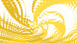 © Shahida - Elegant yellow halftone dots swirling in a graceful pattern for sophisticated graphic design and backgrounds