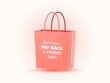 © Hriday - Pink shopping bag with national pay back a friend day text message