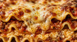 © linka - Delicious Lasagna Close-up: Layers of Pasta, Meat Sauce, and Melted Cheese
