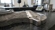 © DigitalSpace - finished steel part showing rough additive texture, machined flange, and visible tool marks in a precision metrology lab