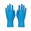 © Sharmin - Blue disposable nitrile gloves pair