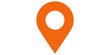 © Shan masih - Orange location pin icon on transparent background for mapping and navigation.