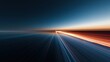 © The Little Hut - Abstract light streaks on a dark road at twilight, symbolizing speed and motion