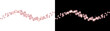 © Shadowfax - Elegant pink bokeh light trail flowing in a gentle wave pattern suitable for celebration design work with PNG, Transparent and Black Background Versions
