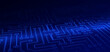 © Alina - Blue digital circuit board background with glowing electronic traces, futuristic technology and cyber network concept.