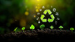 © rattana - Tree growing on soil and environmentally friendly energy icons. earth day concept renewable energy to generate electricity