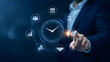 © Technolog - Business Time Management and Productivity Planning with Digital Clock Interface