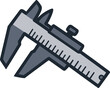 © amiruule - Metallic vernier caliper isolated on a clean white background. A professional precision measuring instrument used in engineering, metalworking, and manufacturing for accurate internal, external, and d