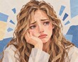 © 진욱 이 - Sad Woman With Tears in Her Eyes Close-Up Portrait