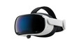 © PixelWright - White and black virtual reality headset with a reflective dark lens for immersive gaming and digital simulation isolated on a transparent background