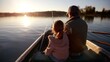 © วชินนท์ หนไธสง - Serene Father and Daughter Fishing at Sunrise on Peaceful Lake with Cinematic Lighting