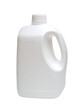 © no one - A clean, empty white plastic container with a molded handle and a white screw-on lid is presented against a plain white backdrop