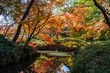 © MORIO - 池の水面に映り込む紅葉と日本の庭園風景