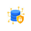 © Rizal - Database Security and Data Protection Concept with Shield and Lock Icon
