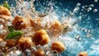 © svastix - This energetic image captures the motion of ingredients splashing in water, symbolizing freshness and excitement in culinary creation, emphasizing vibrant flavors.