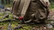 © Muchlis Nugroho - Small Explorer Next to Hiking Backpack in Forest
