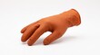 © Dog's World - One single orange rubber glove for medical use or industrial safety work