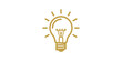 © zain - Golden lightbulb idea icon with rays symbolizing creativity energy.