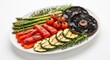 © latifah - Grilled Vegetables on White Plate.