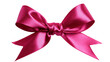 © Eustace - Deep pink satin ribbon bow with folded loops and notched ends