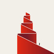 © jozefmicic - Business career growth vector concept. Symbol of corporate ambition, financial success, leadership, strategic planning, future progress. Minimal design eps10 illustration.