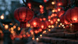 © BlackBridge Media - Traditional Glowing Red Lanterns Decorated for Festival Celebration