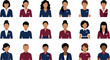 © rezaul4022 - Global business workforce avatar icons set vector illustration of diverse corporate team