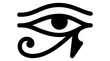 © Sumaiya - Black eye of Horus symbol representing ancient Egyptian protection and power isolated for graphic design and art projects