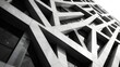 © Coffee_Reflections - Black and white view of modern building facade with triangular pattern