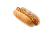 © Arthur - Classic American fast food hot dog with sausage and mustard sauce isolated