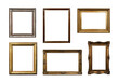 © Jakub Krechowicz - Collection of antique gilded picture frames isolated on white background