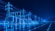 © M@rketVisualsStudio - Futuristic Digital Smart Grid and Power Substation Network for Renewable Energy Infrastructure