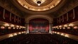 © Generative AI - Grand concert hall interior with symphony orchestra performing