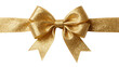 © PNGIG - Sparkling gold ribbon bow with glitter texture, isolated on transparent background